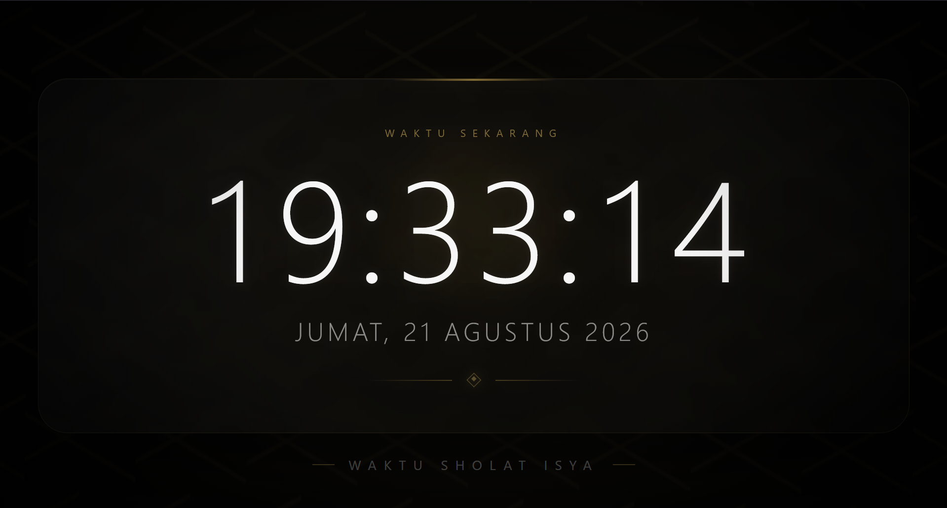 Fitur waktu sholat Alf Azan TV